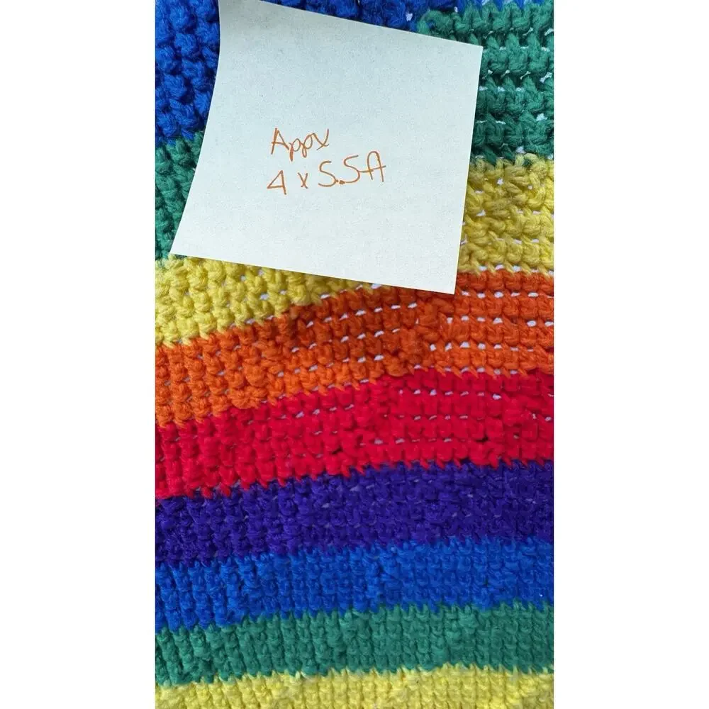 Handmade rainbow striped